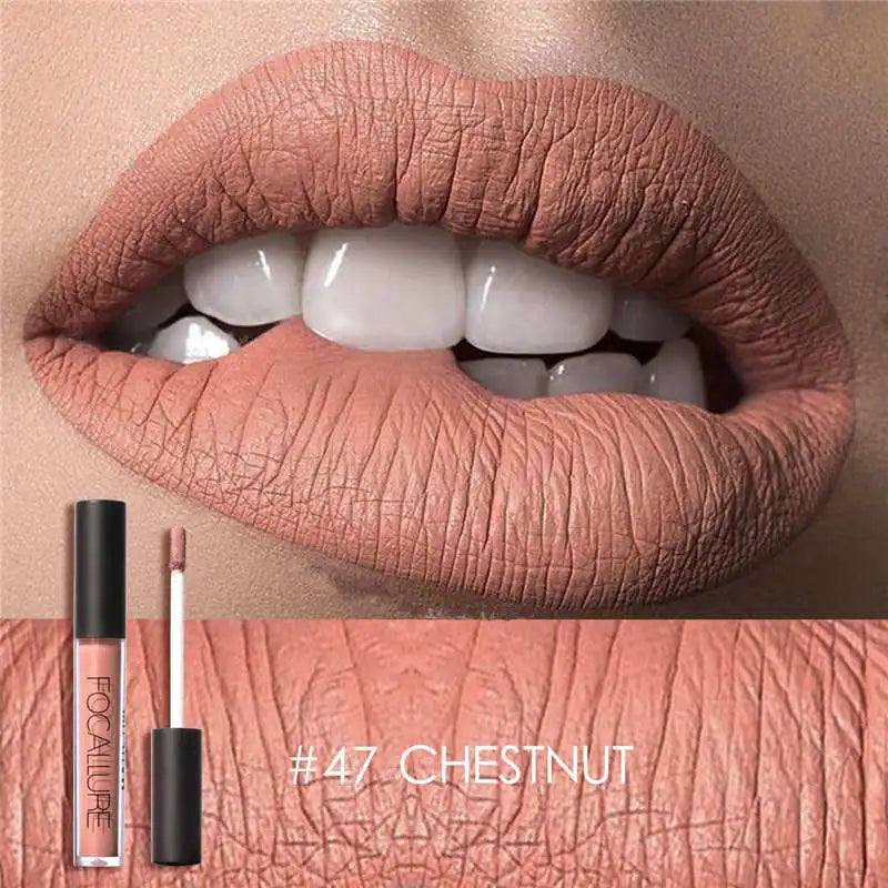 FOCALLURE 35 Colors Matte Liquid Lipstick Waterproof Long-lasting Lightweight Lip Gloss Lips Glaze Lips Tint Makeup Cosmetics