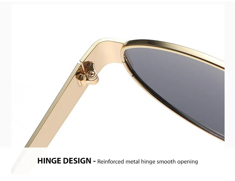 New Luxury Metal Brand Sunglasses for Men and Women Unisex Designer Fashion Sun Glasses Oval Unisex Stylish Shades UV400 Eyewear