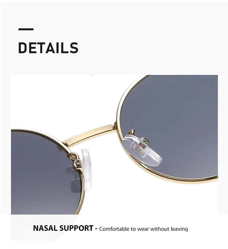 New Luxury Metal Brand Sunglasses for Men and Women Unisex Designer Fashion Sun Glasses Oval Unisex Stylish Shades UV400 Eyewear