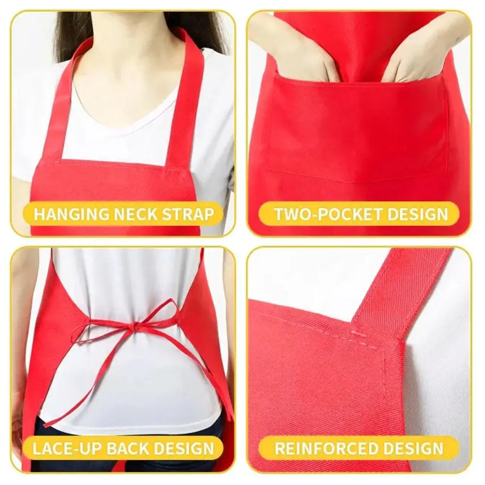 Adjustable Cooking Apron Unisex Waterproof Dust-proof Solid Color Chef Waiter Hairdresser Dirt-resistant Smock Sleeveless Apron