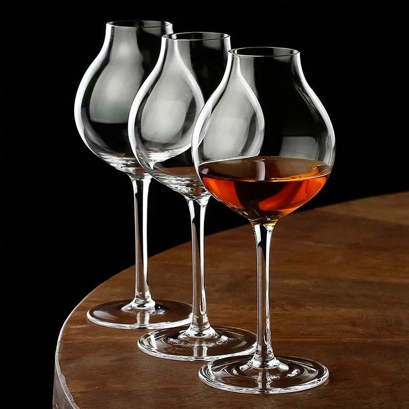 2PCS Professional Blender's Whiskey Copita Nosing GlassTulip Bud Whisky Crystal XO Chivas Regal Goblet Cup Wine Tasting Glasses