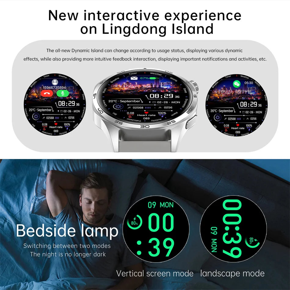 For HUAWEI GT5 Pro GPS NFC Smart Watch Men 360*360 AMOLED Screen Heart rate Bluetooth Call IP67 Waterproof Man Smartwatch 2024