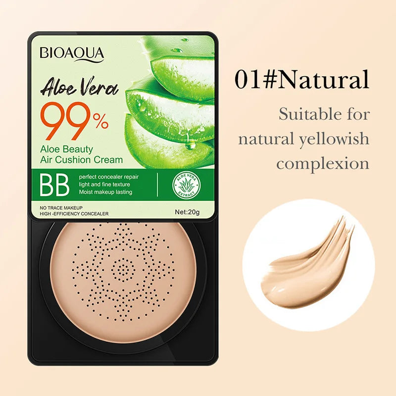 Air Cushion CC Cream Mushroom Head Foundation Moisturizing Long Lasting Face Comestics Natural Brighten Face Base Tone Make Up