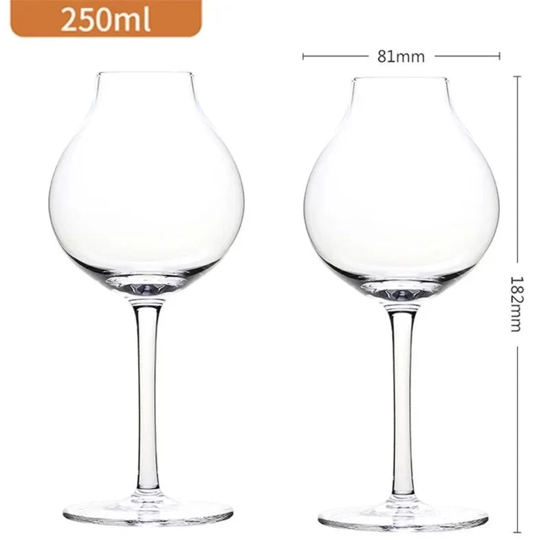 2PCS Professional Blender's Whiskey Copita Nosing GlassTulip Bud Whisky Crystal XO Chivas Regal Goblet Cup Wine Tasting Glasses