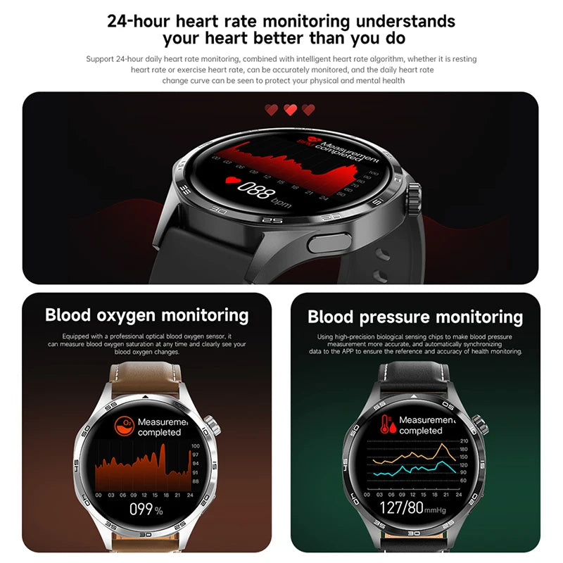 For HUAWEI GT5 Pro GPS NFC Smart Watch Men 360*360 AMOLED Screen Heart rate Bluetooth Call IP67 Waterproof Man Smartwatch 2024