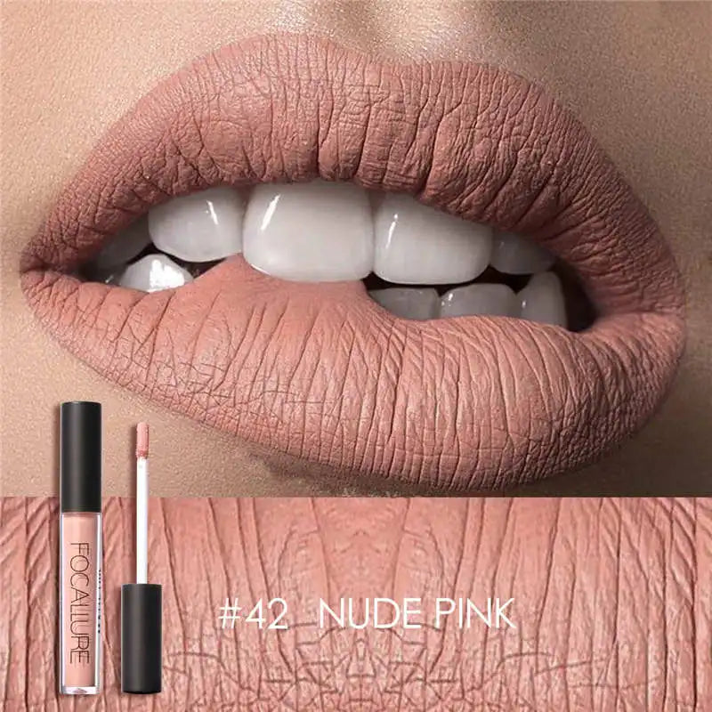 FOCALLURE 35 Colors Matte Liquid Lipstick Waterproof Long-lasting Lightweight Lip Gloss Lips Glaze Lips Tint Makeup Cosmetics