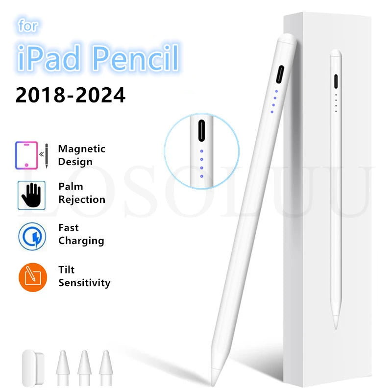 For Apple Pencil 2 1 with Palm Rejection Tilt Sensitivity Stylus Pen for 2018-2023 iPad 6/7/8/9/10,Pro 11/12.9,Mini 5/6,Air3/4/5