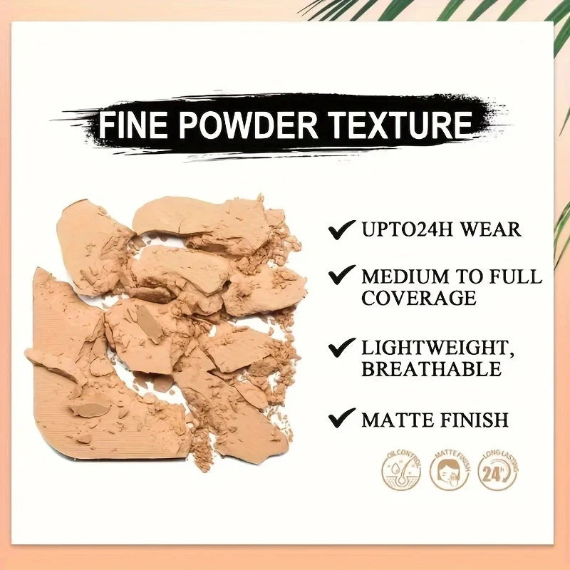 3-color Dark Powder Bronze Powder Dark Skin Foundation Oil Control Concealer Brighten The Face Create Three-dimensional Makeup