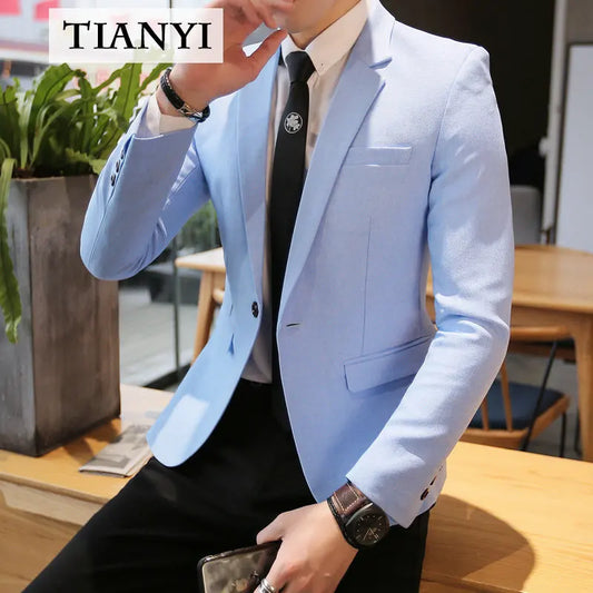 High-quality Casual Suits Men's Small Suits Slim Western Single-piece Suits Fashionable and Handsome Korean Jacket Men's Jackets