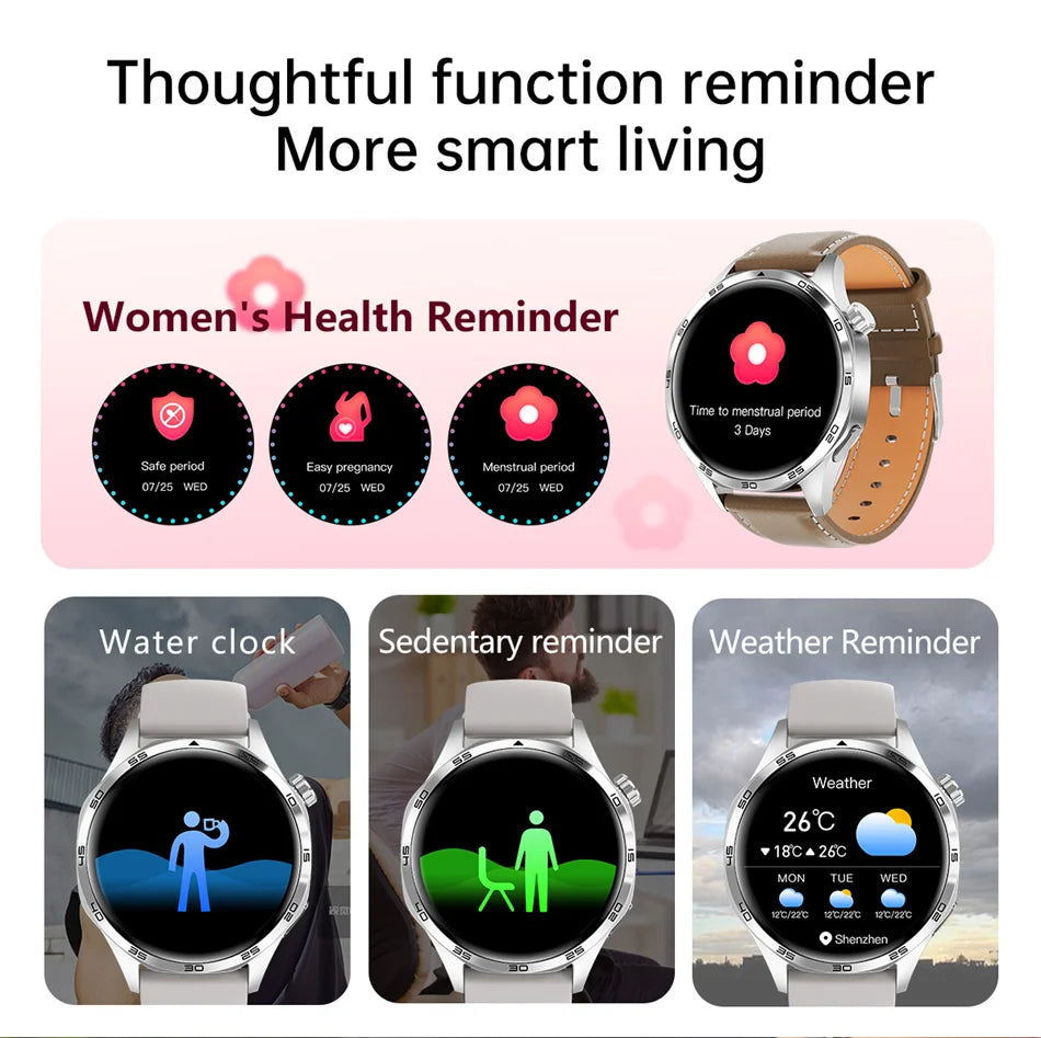 For HUAWEI GT5 Pro GPS NFC Smart Watch Men 360*360 AMOLED Screen Heart rate Bluetooth Call IP67 Waterproof Man Smartwatch 2024