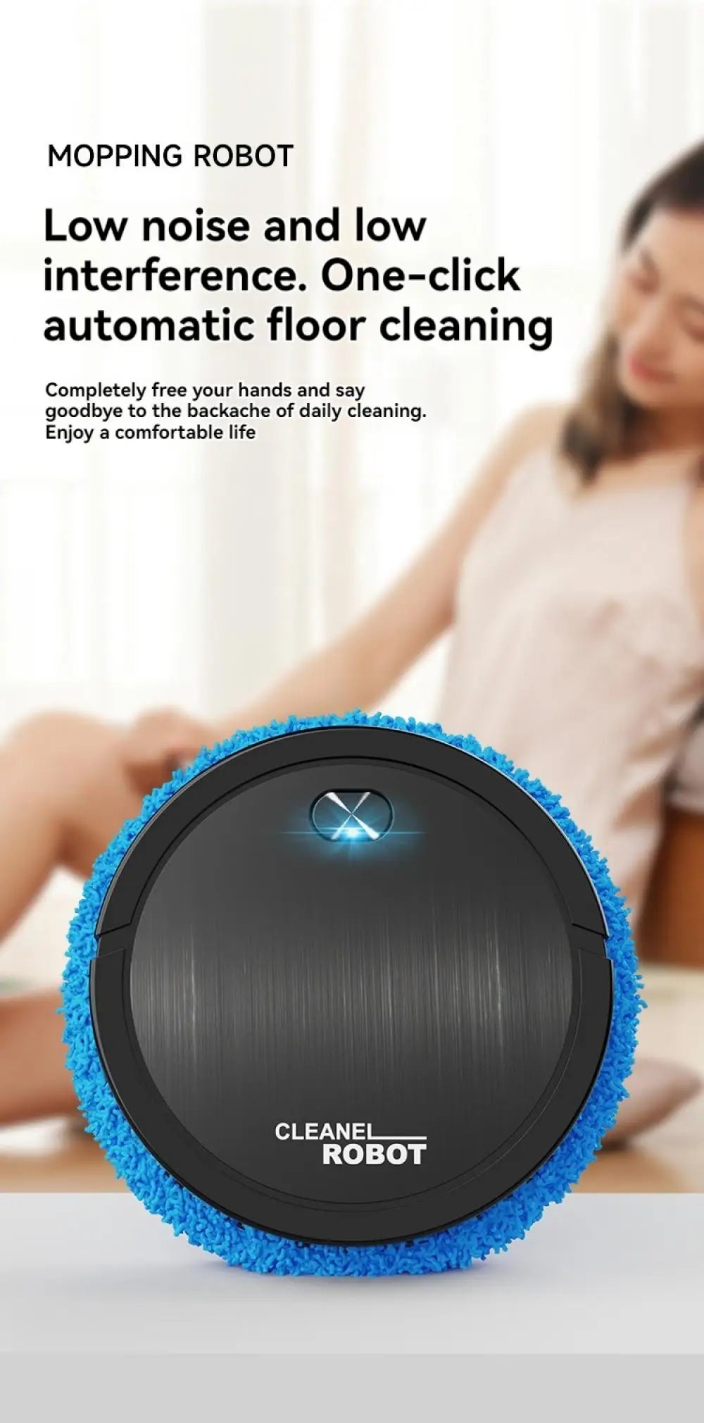 Floor Mopping Robots Silent Floor Scrubber Cleaning Experts Wet and Dry Smart Home Floor Sweeping Automatic Electric Clean Robot