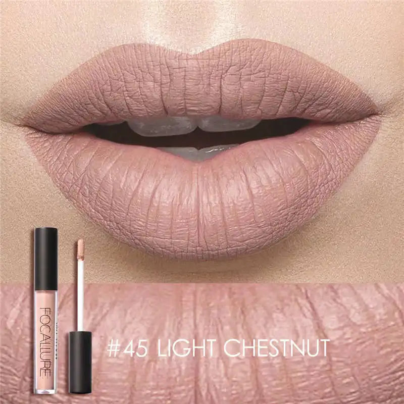 FOCALLURE 35 Colors Matte Liquid Lipstick Waterproof Long-lasting Lightweight Lip Gloss Lips Glaze Lips Tint Makeup Cosmetics