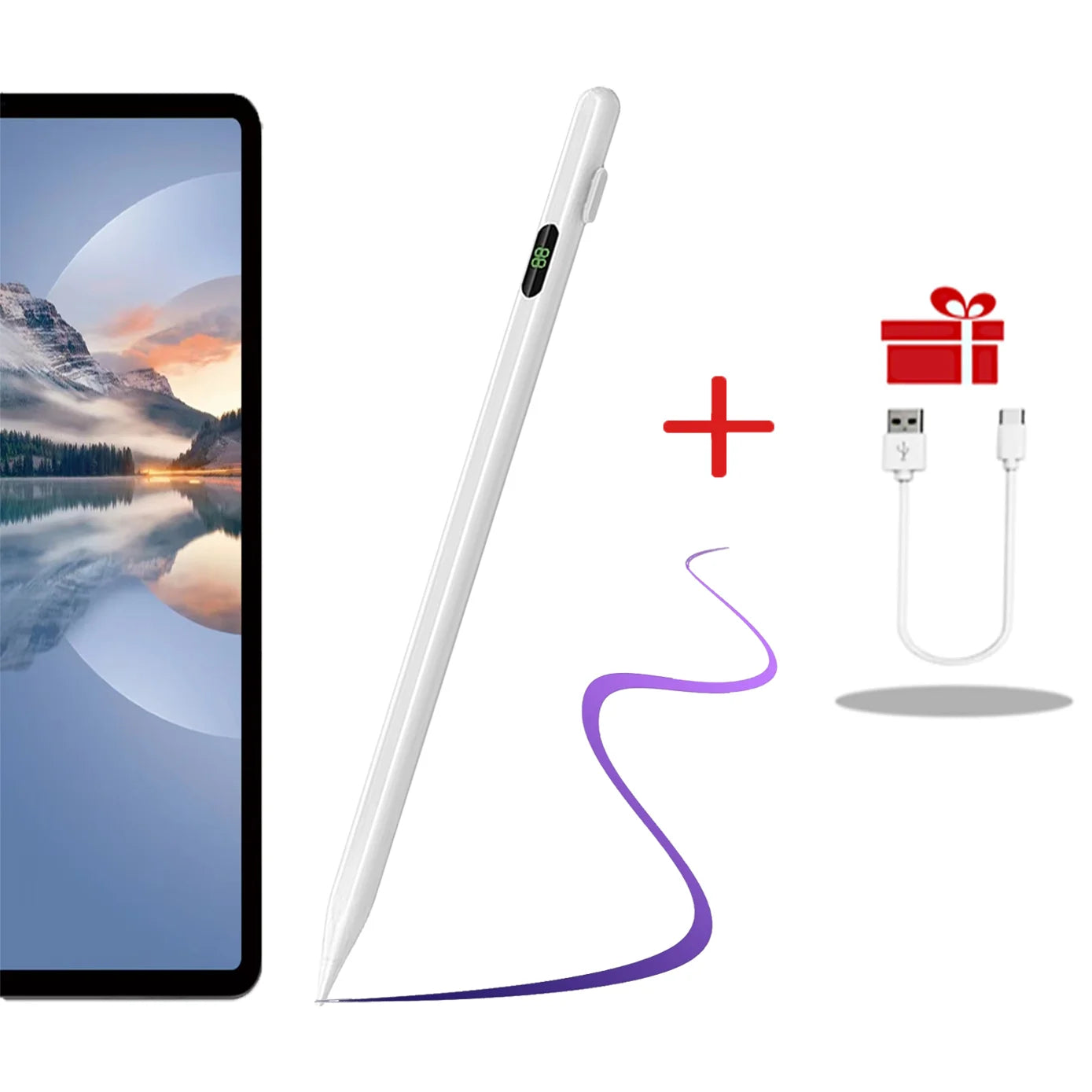 for Apple Pencil 2 2018-2022 Stylus Pen iPad Pro 11 12.9 Air 4/5 7/8/9/10th mini 5 6,For iPad Pencil with Palm Rejection Tilt