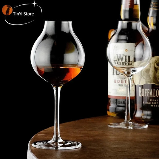 2PCS Professional Blender's Whiskey Copita Nosing GlassTulip Bud Whisky Crystal XO Chivas Regal Goblet Cup Wine Tasting Glasses