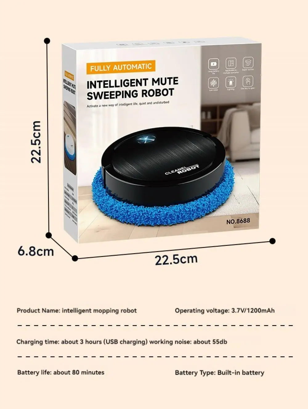 Floor Mopping Robots Silent Floor Scrubber Cleaning Experts Wet and Dry Smart Home Floor Sweeping Automatic Electric Clean Robot